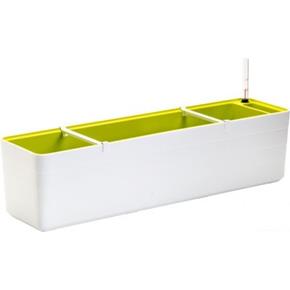 Samozavlažovací truhlík Berberis 80 bílá + zelená