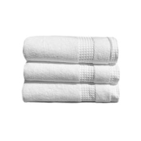 Froté ručník Lasa NATURAL čtverečky bílé
