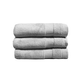 Froté ručník Lasa NATURAL čtverečky šedé
