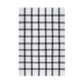 Kuchyňská bavlněná utěrka Checks kostka šedá