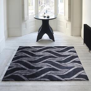 Designový koberec Stepevi Vibration Clash Gray & Black M782 - 140 x 200
