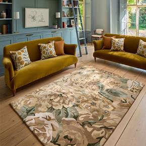 Vlněný kusový koberec Sanderson Rose&Peony birch 045001