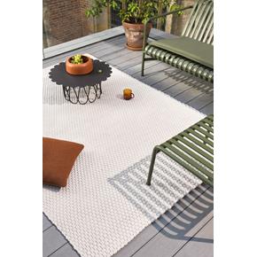 Jednobarevný outdoorový koberec B&C Lace white sand 497009