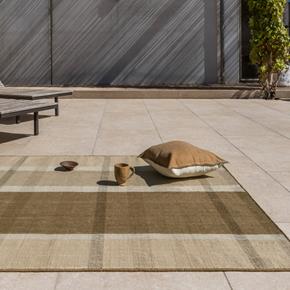 Outdoorový koberec B&C Zone Block Stripe&Check cashew 497501