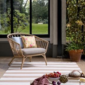 Outdoorový koberec Laura Ashley Lille Pale ochre 480001