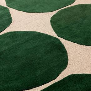 Designový vlněný koberec Marimekko Isot Kivet zelený 132507