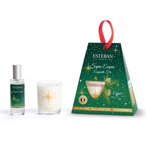 Esteban dárkové balení Sapin Exquis svíčka a bytový sprey