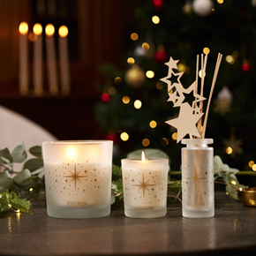 Esteban vánoční svíčka ve skle Starry Vanilla 180g