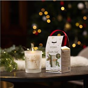 Esteban vánoční svíčka ve skle Starry Vanilla 180g