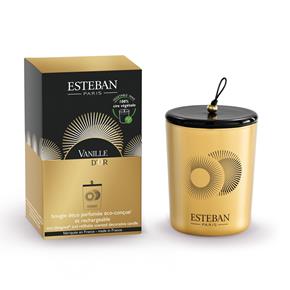 Esteban svíčka ve skle Vanille d’Or 170g doplnitelná