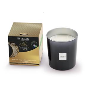 Esteban svíčka ve skle se třemi knoty Vanille d’Or 450 g