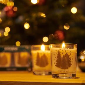 Esteban vánoční svíčka ve skle Sapin Exquis 180g 