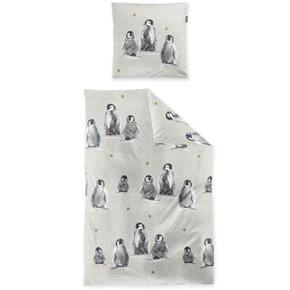 Irisette povlečení flaušový flanel Panda tučňáci smetanové