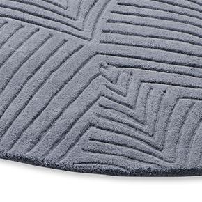 Jednobarevný kruhový koberec Wedgwood Folia 2.0 round cool grey 38904