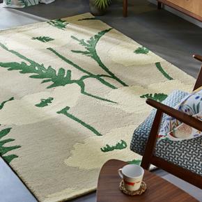 Vlněný kusový koberec Scion Poppy Pop Parchment gecko 124807