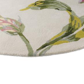 Květinový kruhový koberec Laura Ashley Gosford cranberry 81300