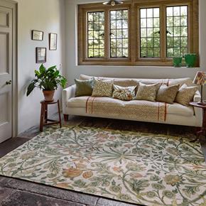 Květinový kusový koberec Morris & Co Hyacinth natural 130201