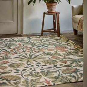 Květinový kusový koberec Morris & Co Hyacinth natural 130201