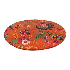 Vlněný kruhový koberec Harlequin Wonderland Floral amber/lapis 144713