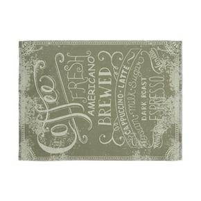 Kuchyňská bavlněná utěrka Coffee zelená