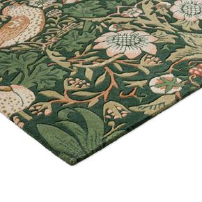 Luxusní květinový koberec Morris & Co Strawberry Thief forest 027707 