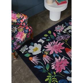 Moderní květovaný koberec Bluebellgray Zinnia 16505