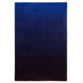Jednobarevný vlněný koberec B&C Shade Low electric blue aubergine 010118