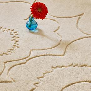 Designový vlněný koberec Marimeko Piirto Uniko bílý