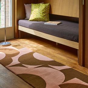 Moderní kusový běhoun Orla Kiely Prism Flower pink-terracota 158002