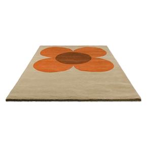 Moderní koberec Orla Kiely Flower Placemen pumpkin-ecru 158203 