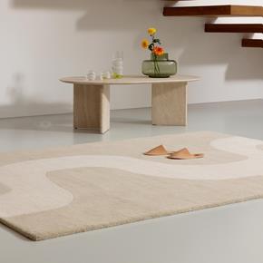 Designový vlněný koberec Marimekko Seireeni béžový 132701