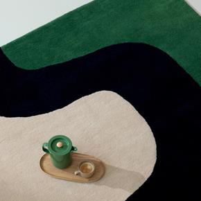 Designový vlněný koberec Marimekko Seireeni zelený 132707