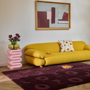 Designový vlněný koberec Marimekko Unikko vínový