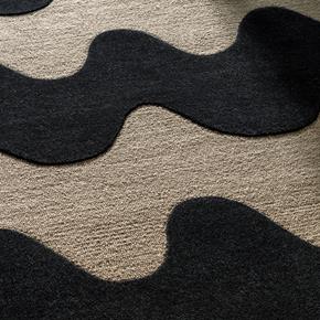 Designový vlněný koberec Marimekko Lokki  černý 133905