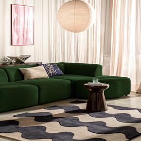 Designový vlněný koberec Marimekko Lokki  černý 133905