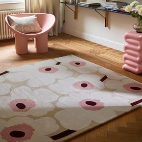Designový vlněný koberec Marimekko Unikko růžový 132402