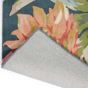 Vlněný kusový koberec Sanderson Dahlia&Rosehit teal 050608