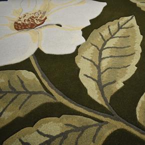 Vlněný kusový koberec Sanderson Grandiflora  Olive 145607