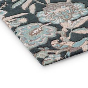 Vlněný kusový koberec Sanderson Indra Charcoal 145804