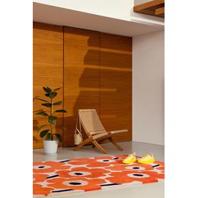 Designový vlněný koberec Marimekko Unikko oranžový