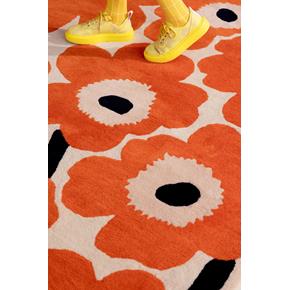 Designový vlněný koberec Marimekko Unikko oranžový