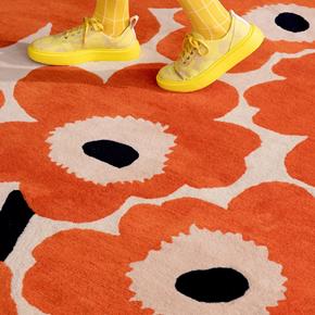 Designový vlněný koberec Marimekko Unikko oranžový 132403