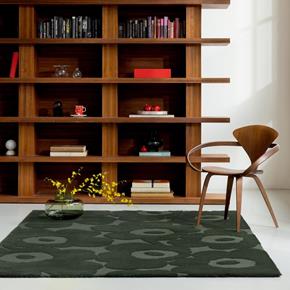 Designový vlněný koberec Marimekko Unikko zelený
