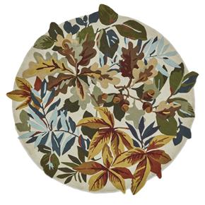 Vlněný kruhový koberec Sanderson Robin´S Wood russet brown 146501