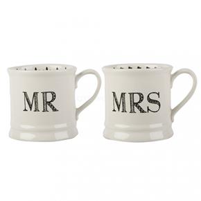 Sada porcelánových hrníčků MR and MRS