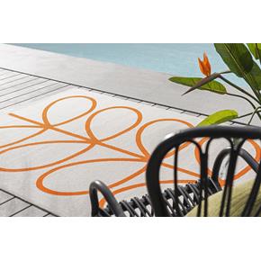 Outdoorový koberec Orla Kiely Giant linear stem persimmon 460703