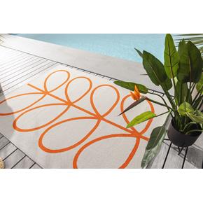 Outdoorový koberec Orla Kiely Giant linear stem persimmon 460703