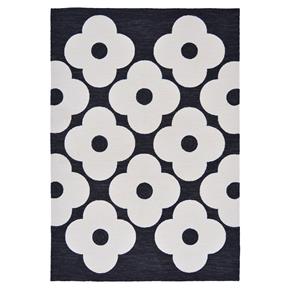 Outdoorový koberec Orla Kiely Spot flower black 460805
