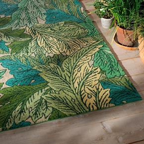 Outdoorový koberec Morris & Co Acanthus nettle-sky blue 427307