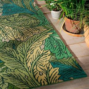 Outdoorový koberec Morris & Co Acanthus nettle-sky blue 427307